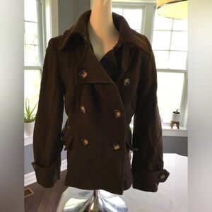 Michael Kors Brown wool Pea Coat